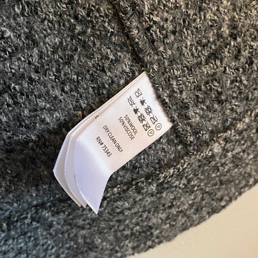 Tahari Wool Asymmetrical Zip Moto Jacket - Picture 7 of 8